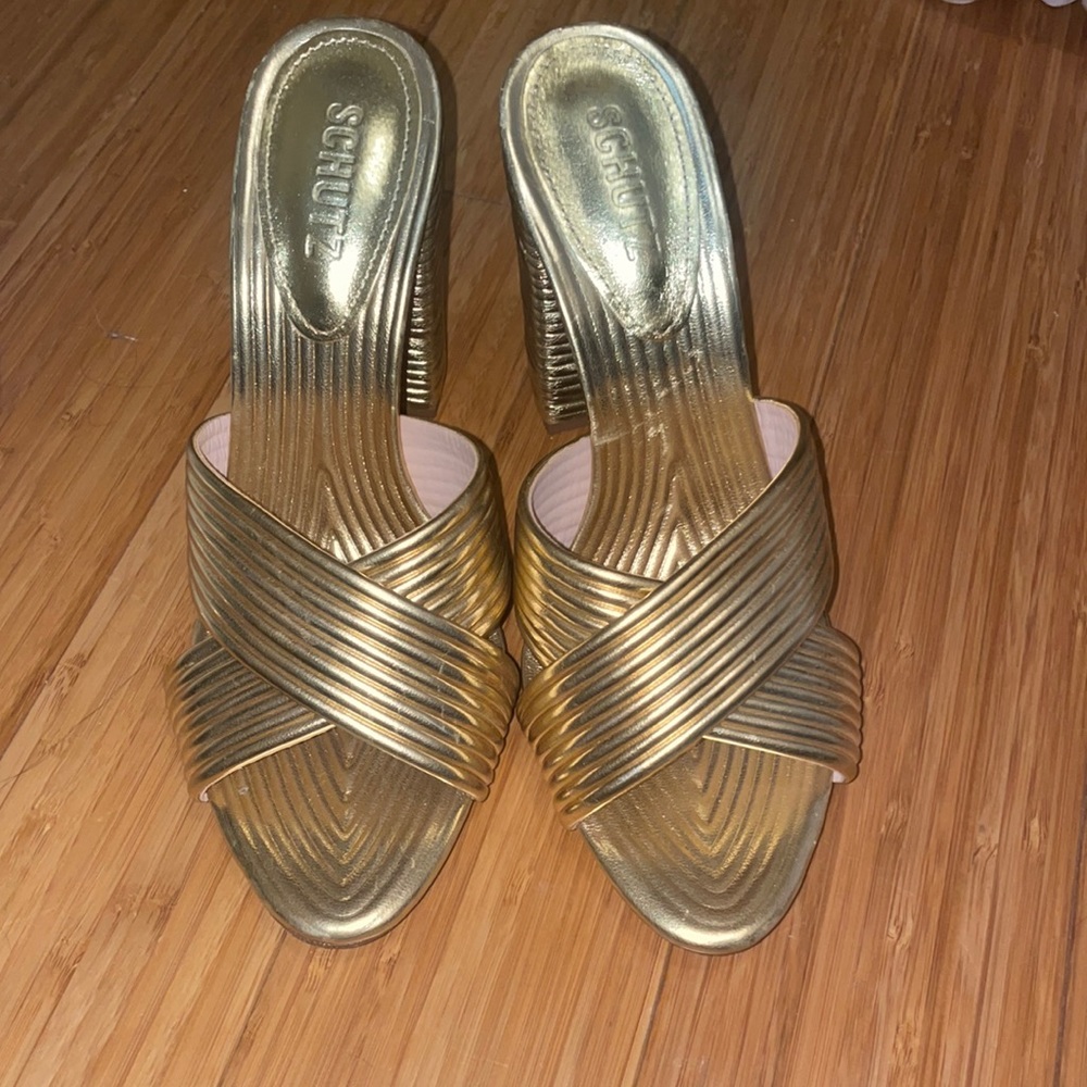 Gold heels